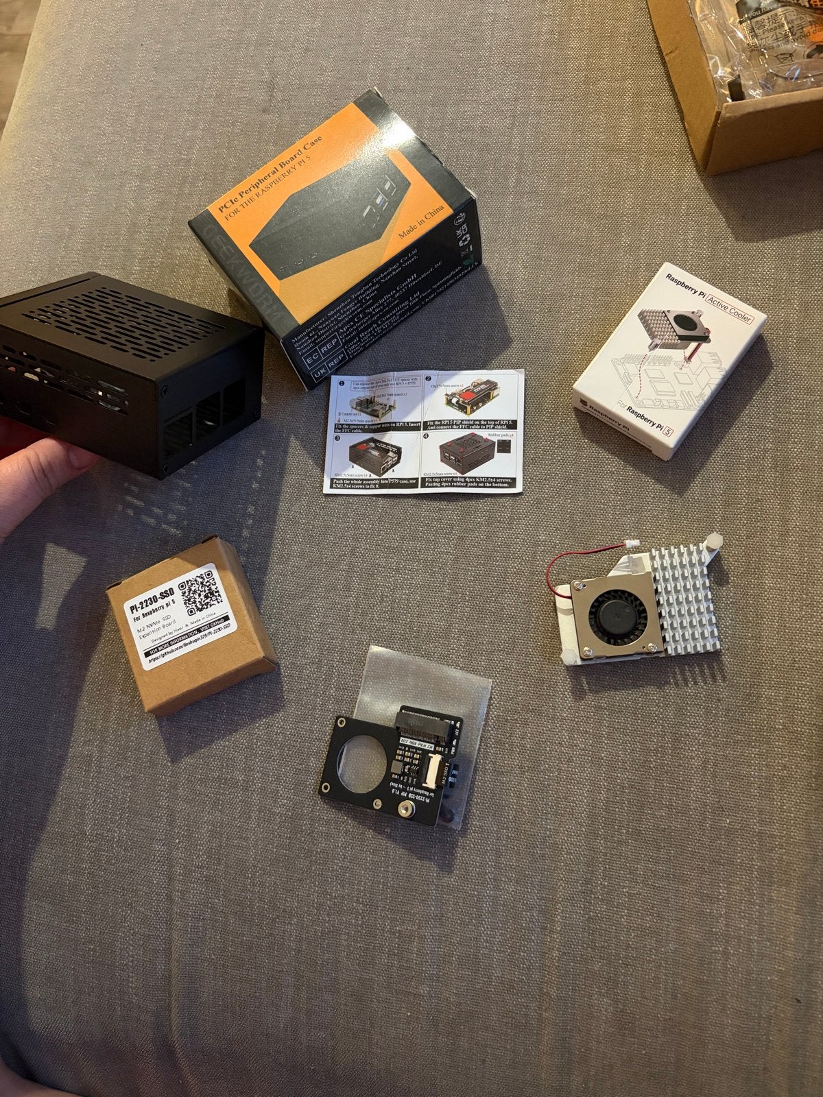 Raspberry Pi 5 accessoires: PCIe case, NVMe SSD, Active Cool, Ophalen of Verzenden, Nieuw