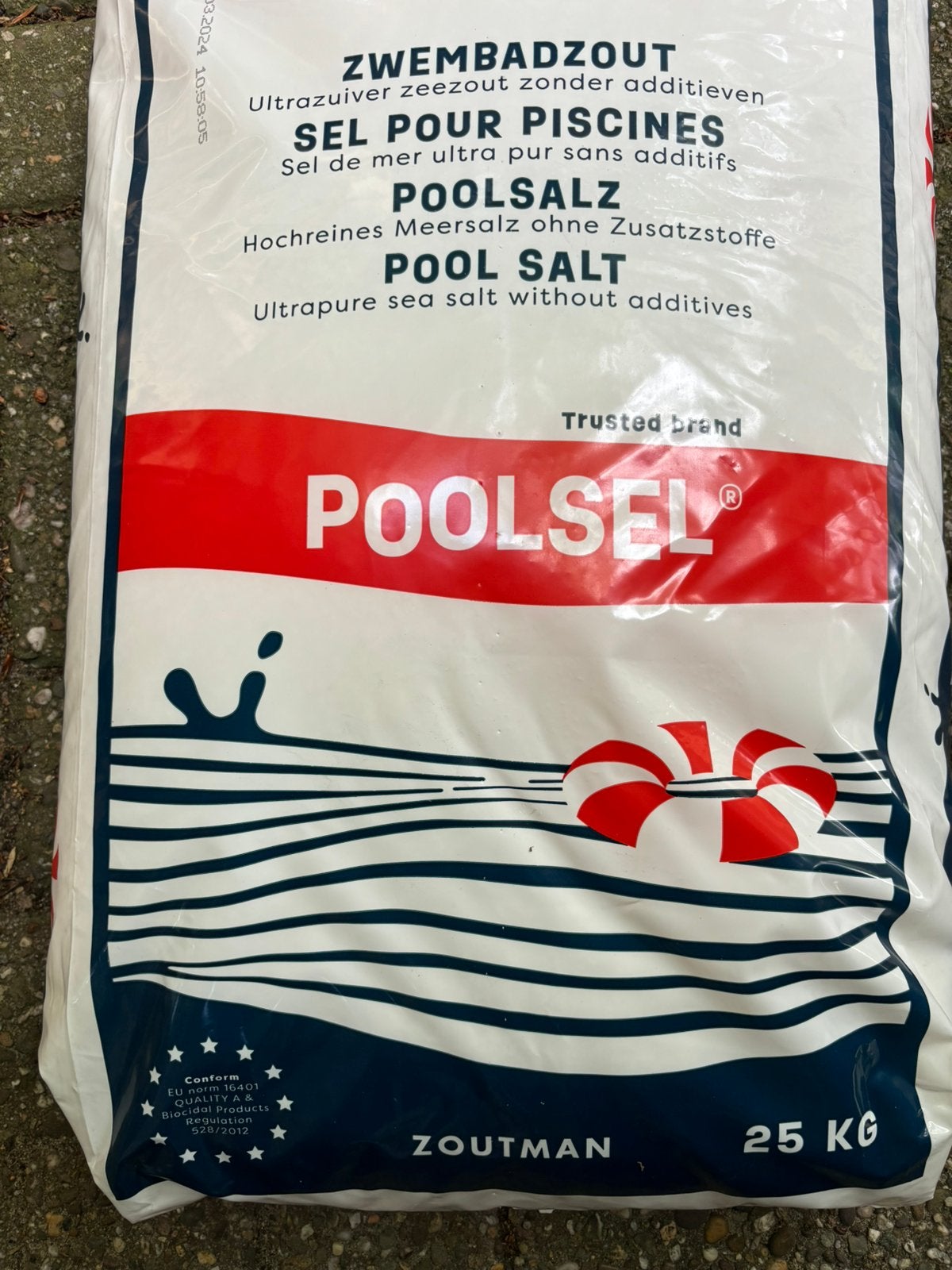 Poolsel zwembad zout 25 kg voor zoutelektrolyse, Ophalen, Nieuw, Reinigingsmiddel