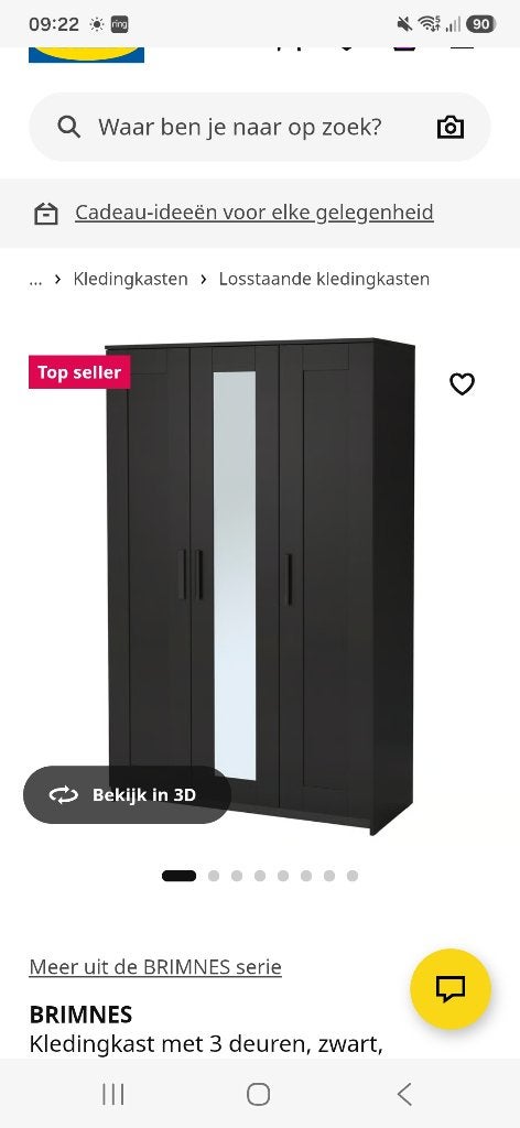 Kledingkast, Ophalen, Gebruikt, 100 tot 150 cm, Met plank(en)
