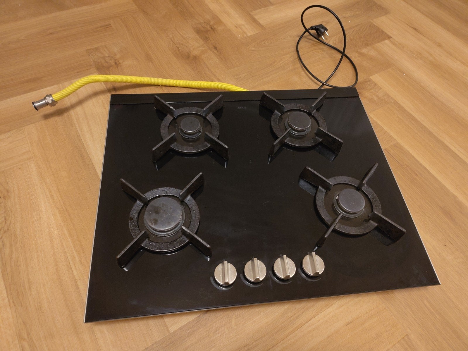 Atag gaskookplaat 4 pits, Witgoed en Apparatuur, Ophalen, 4 kookzones, Zo goed als nieuw, Inbouw