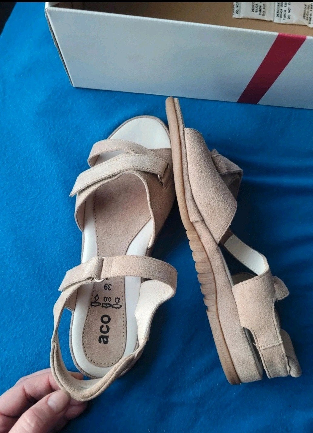 ACO  nieuw leren Sandalen Maat 39, Kleding | Dames, Beige, Nieuw, ACO, Sandalen of Muiltjes