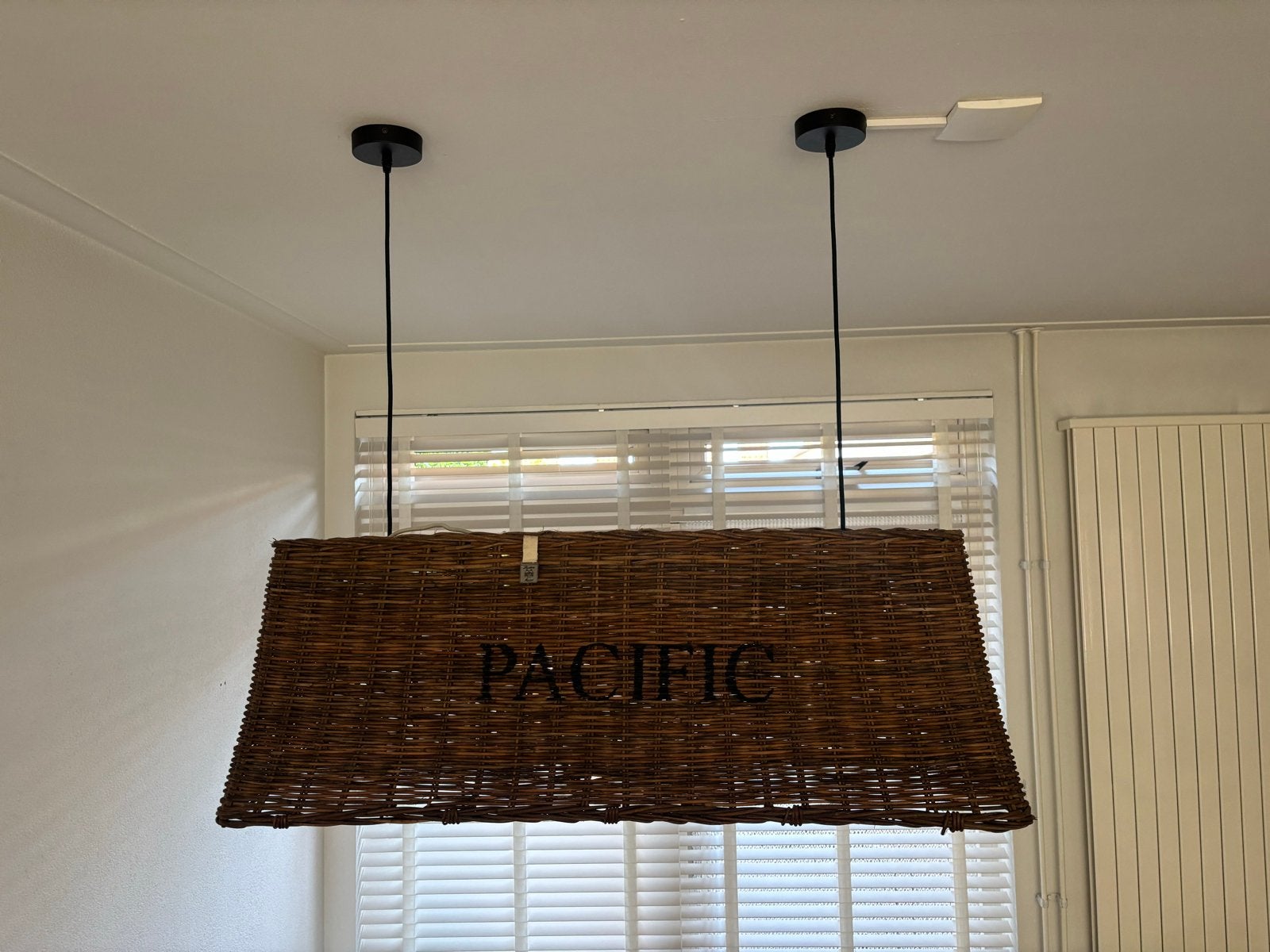 Riviera maison Rotan hanglamp 'Pacific' - Landelijke stijl, Ophalen, Gebruikt, Natuurlijk materiaal, E27 (groot)