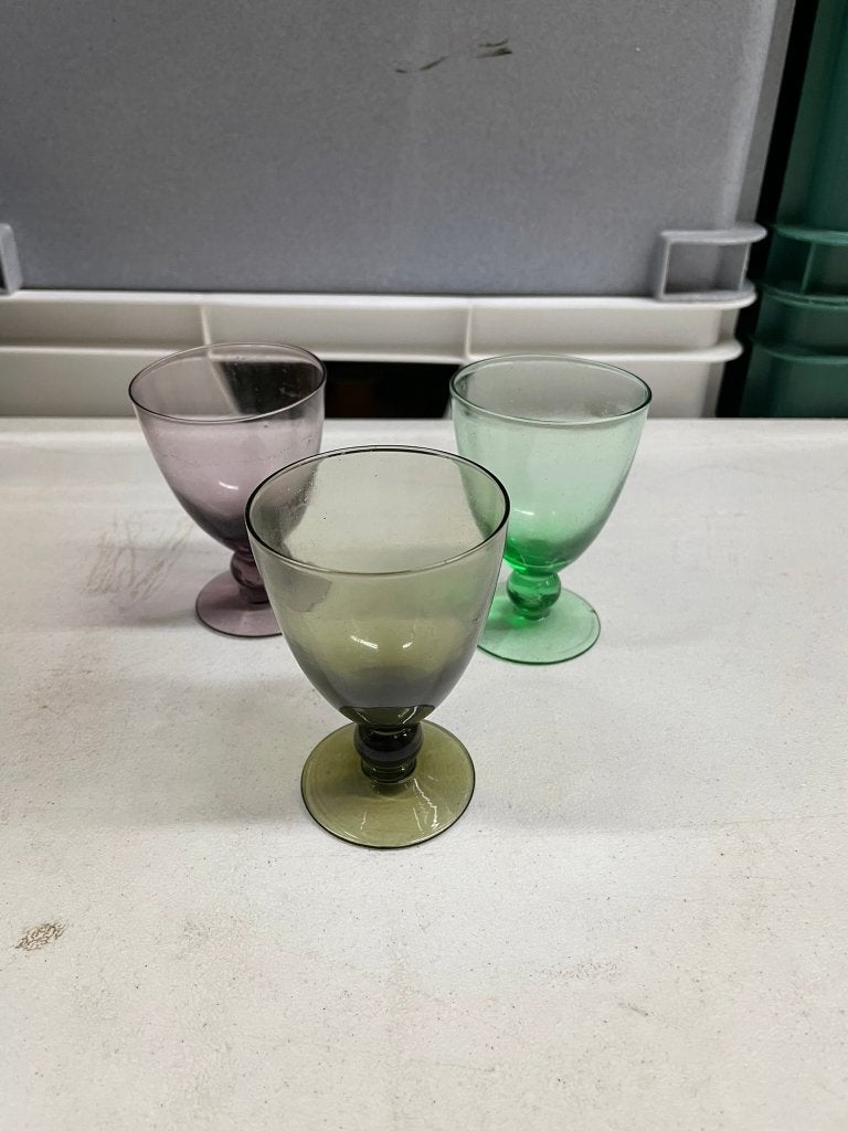 Carnaval glas maastricht verboeket 3 stuks klein wijnglas, Ophalen of Verzenden