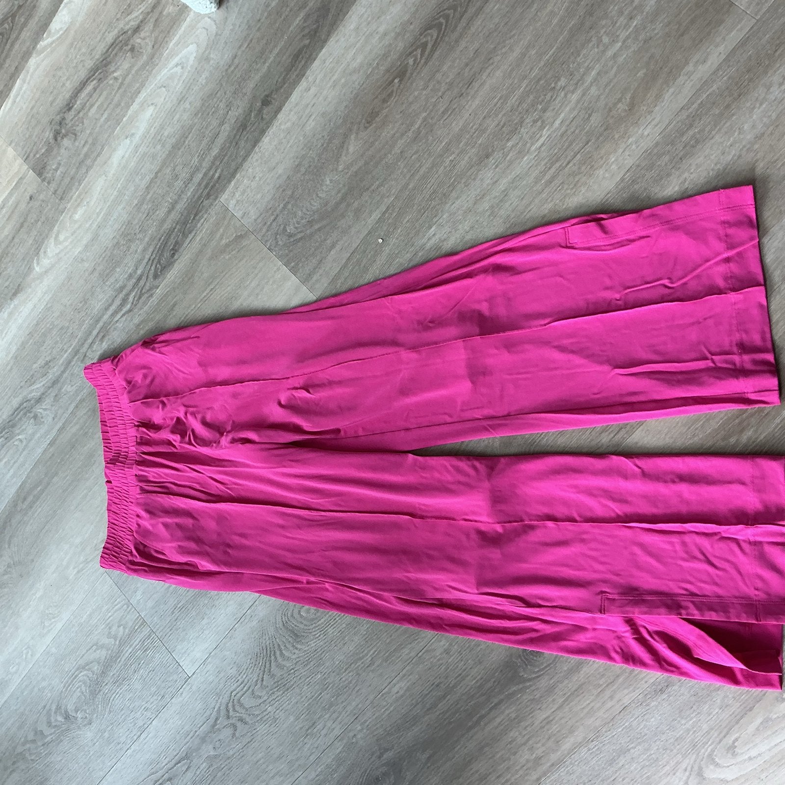 Roze broek met wijde pijpen Claudia Straeter, Maat 42/44 (L), Ophalen of Verzenden, Zo goed als nieuw, Roze