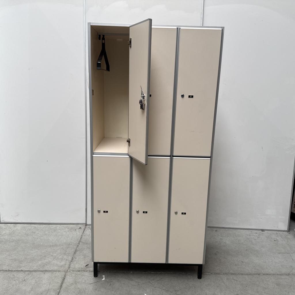 6-deurs Aestic lockerkast met schade - 198x98x63 cm, Niet ingevuld, Gebruikt, Niet ingevuld, Niet ingevuld