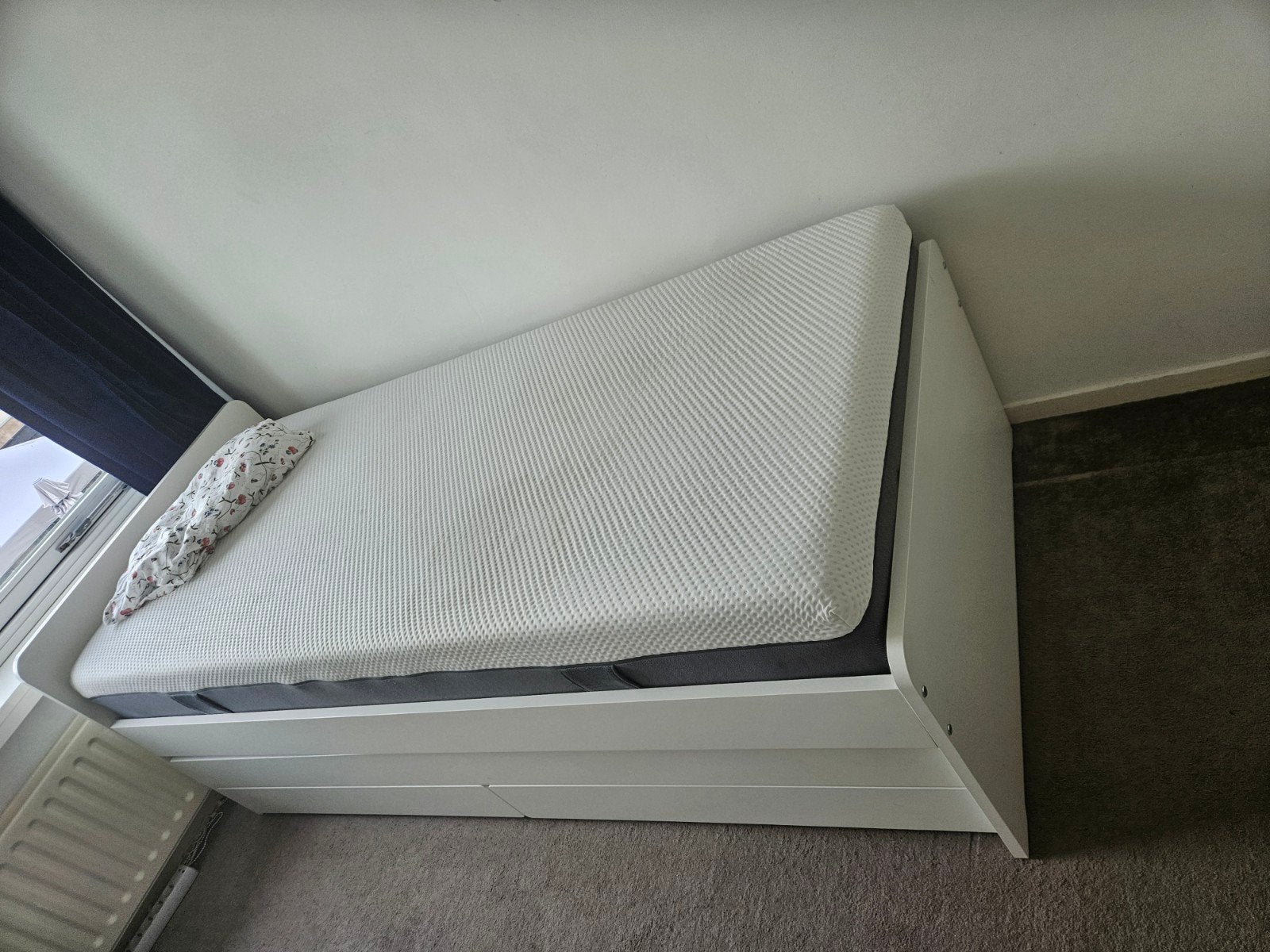 2 bedden wit Ikea 90 200, Ophalen of Verzenden, Eenpersoons, Wit, 90 cm