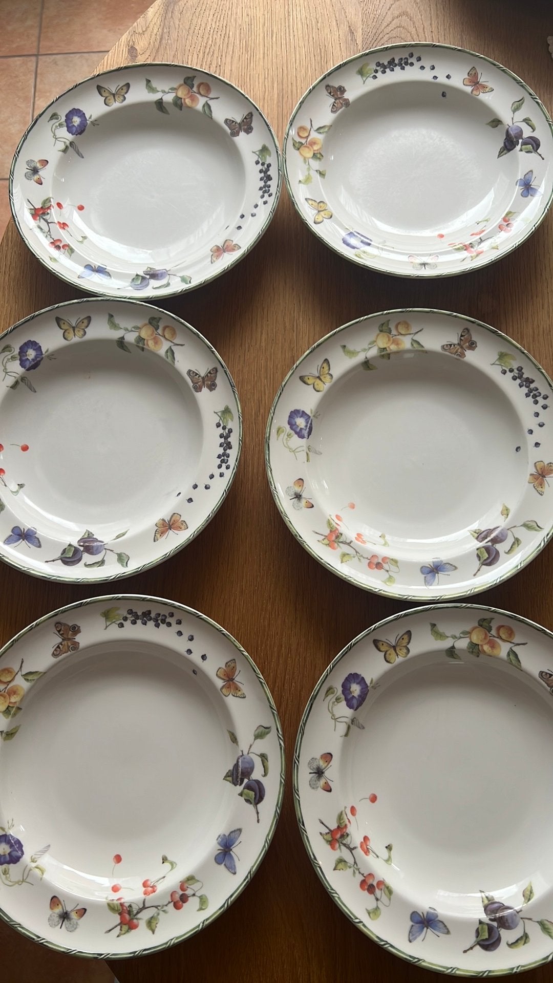 Janneke brinkman diepe borden fruit en flower serie, Ophalen, Gebruikt, Bord(en), Overige stijlen