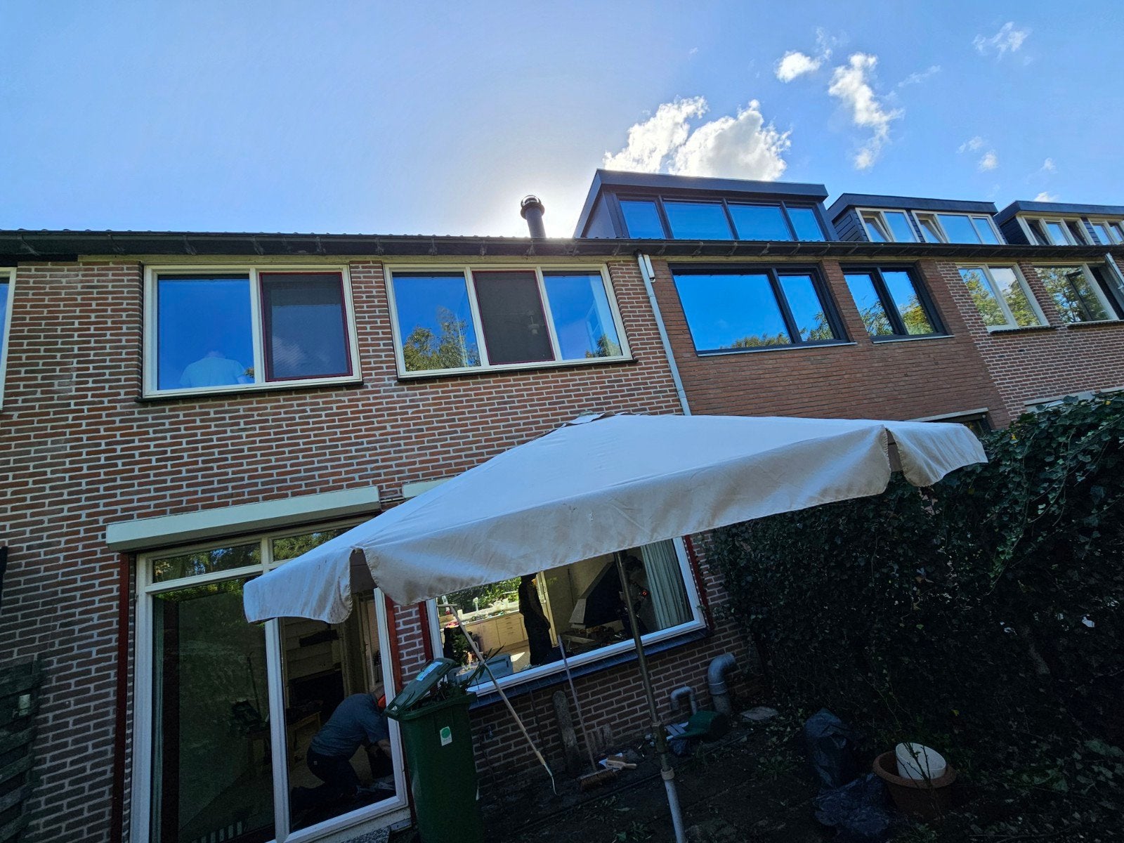 3.5 meter parasol, Tuin en Terras, Zonneschermen, Ophalen, Gebruikt, Knikarmscherm