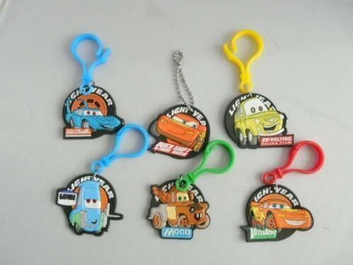Sleutelhangers # Cars 6 stuks, Ophalen of Verzenden, Sneeuwwitje of Doornroosje, Zo goed als nieuw, Beeldje of Figuurtje