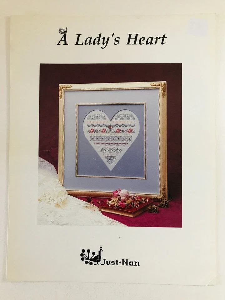 Just Nan A LADY'S HEART Cross Stitch Pattern, Ophalen of Verzenden, Zo goed als nieuw, Handborduren, Patroon