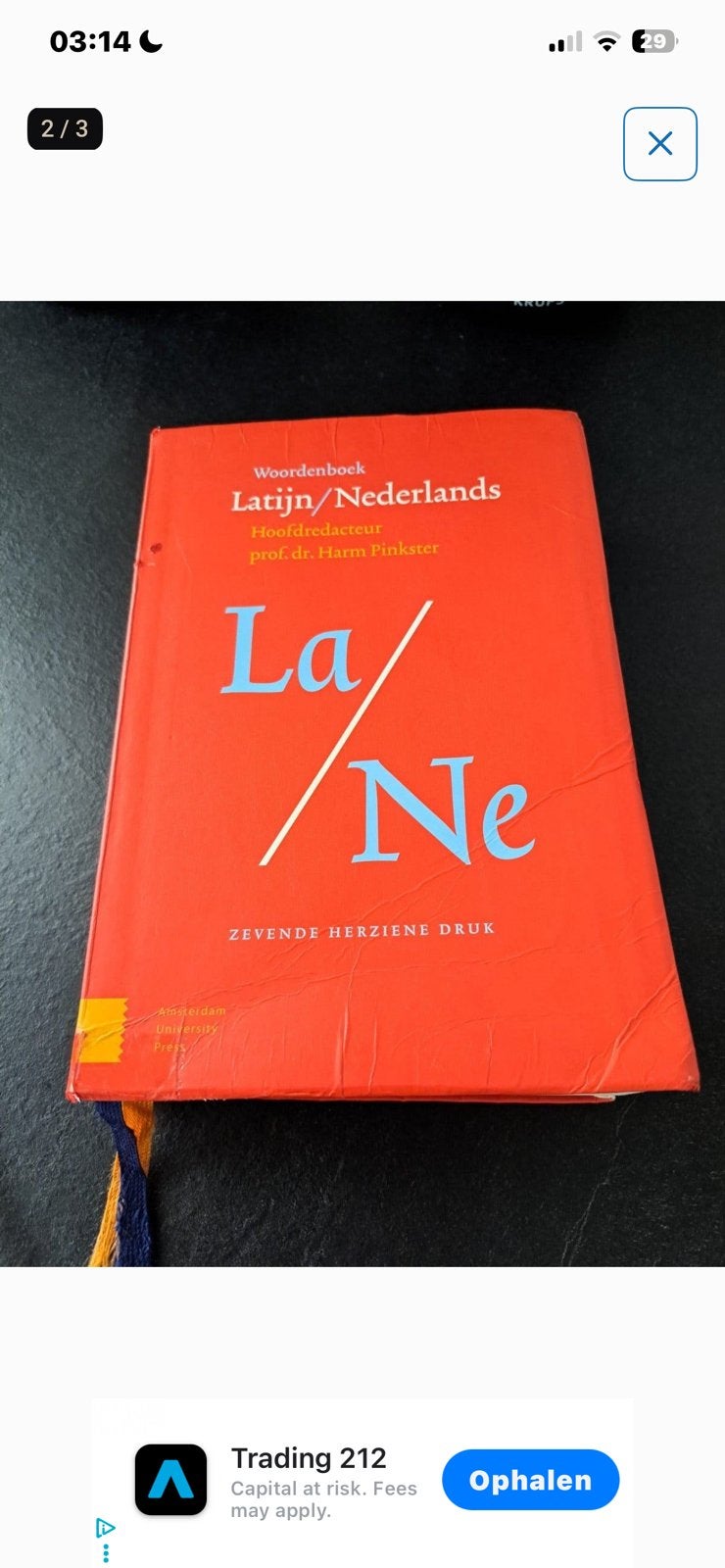 Latijn woordenboek, Boeken, Ophalen of Verzenden, Zo goed als nieuw, Overige uitgevers, Latijn