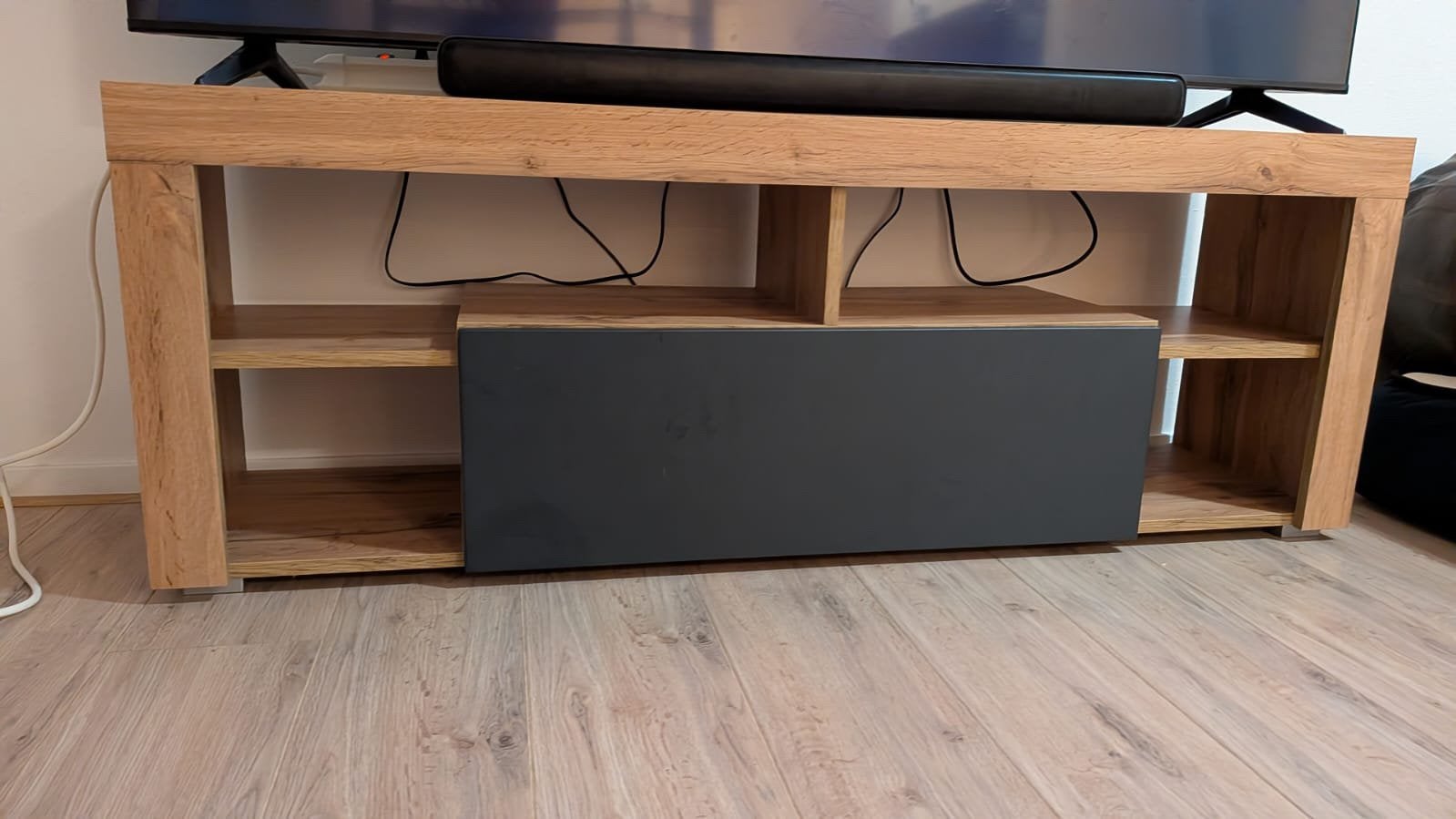 Television Unit, brown with grey color., Ophalen, Zo goed als nieuw, 25 tot 50 cm, Minder dan 100 cm