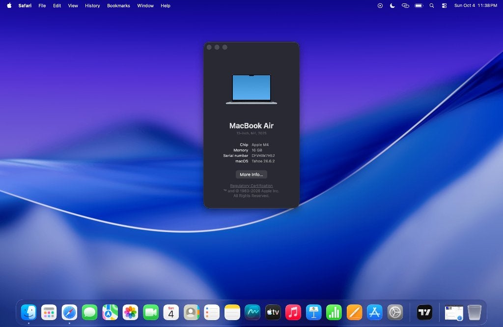 Foto 4 van Apple MacBook Air Apple M M4 Laptop (macOS Sequoia Blauw)