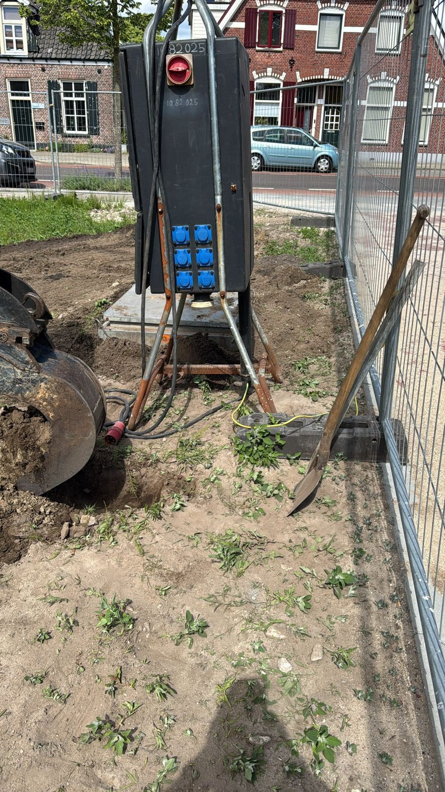 bouwstroomverdeler-polijst machine, Ophalen