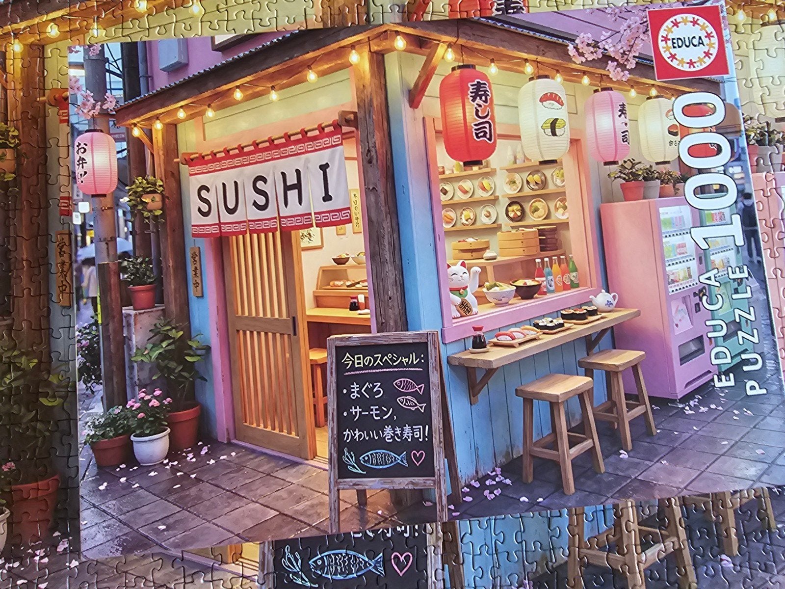 educa puzzel 1000 stukjes Sushi als nieuw, Ophalen, 500 t/m 1500 stukjes, Zo goed als nieuw, Legpuzzel