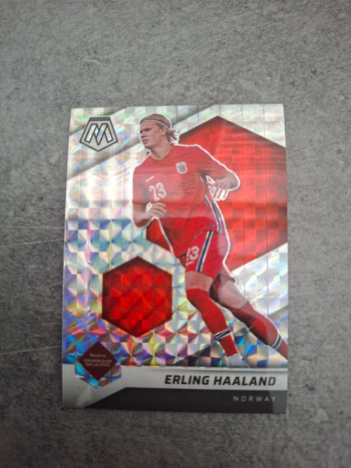 Panini kaart mosaic Qatar 2022. Erling Haaland Noorwegen., Verzenden, Zo goed als nieuw, Plaatje