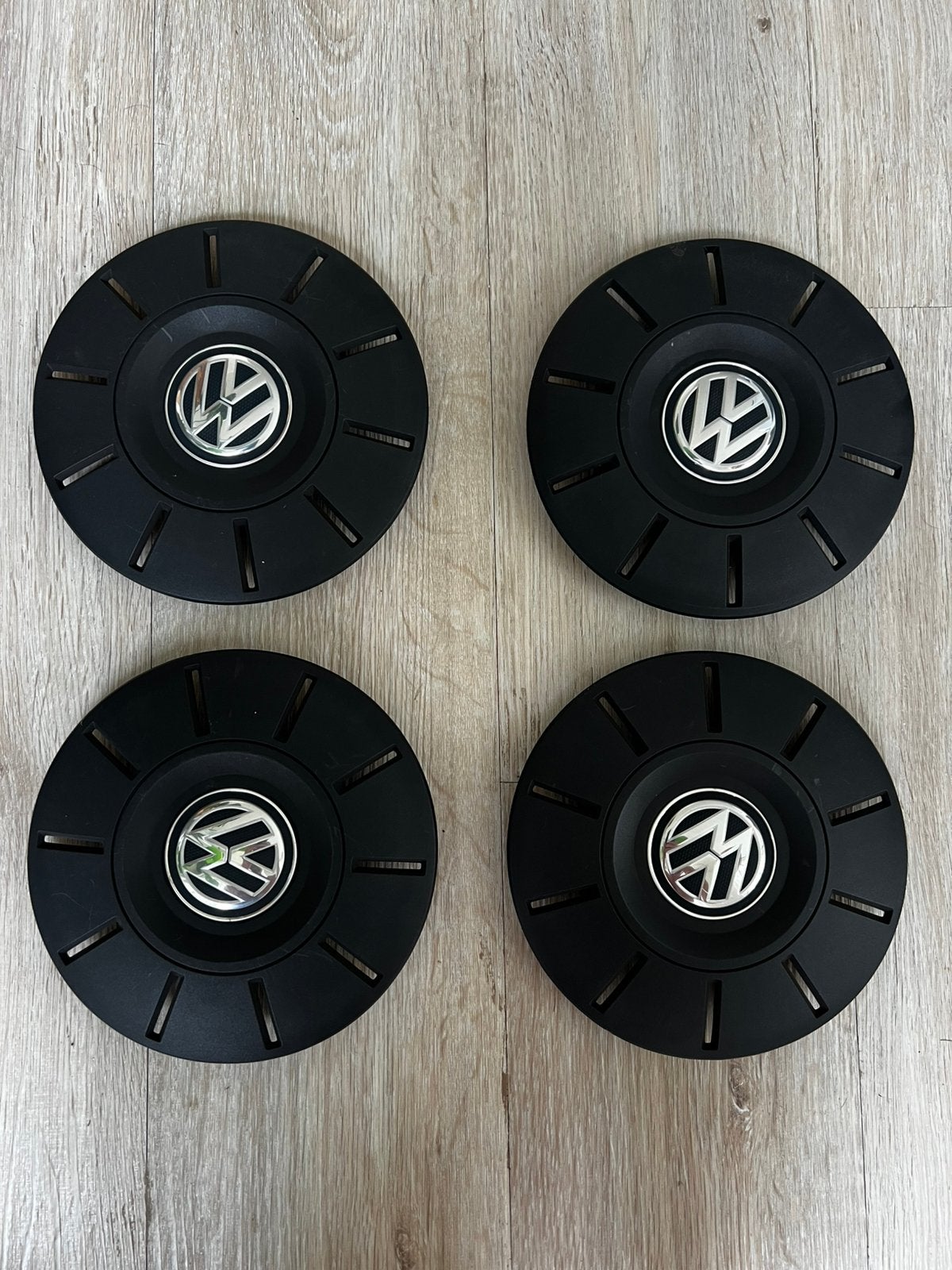 Originele VW naafdeksels 7E0601151B set 4 Transporter, Ophalen of Verzenden, Zo goed als nieuw