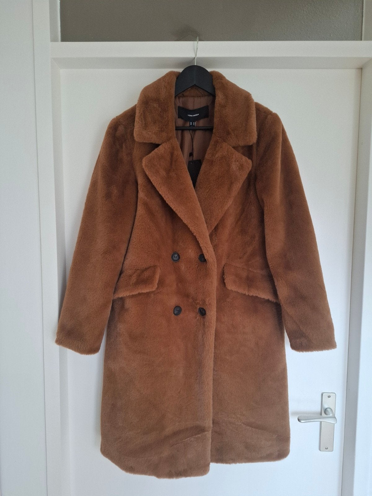 Vero Moda  Nep Fur Jas Maat M, Kleding | Dames, Jassen | Winter, Maat 38/40 (M), Bruin, Verzenden, Vero Moda