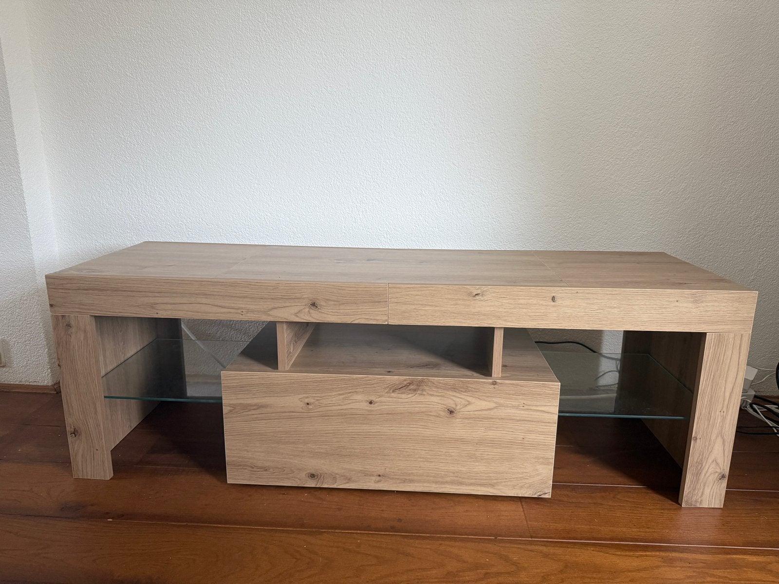 Tv meubel houtlook, Ophalen, 100 tot 150 cm, Zo goed als nieuw, Minder dan 100 cm
