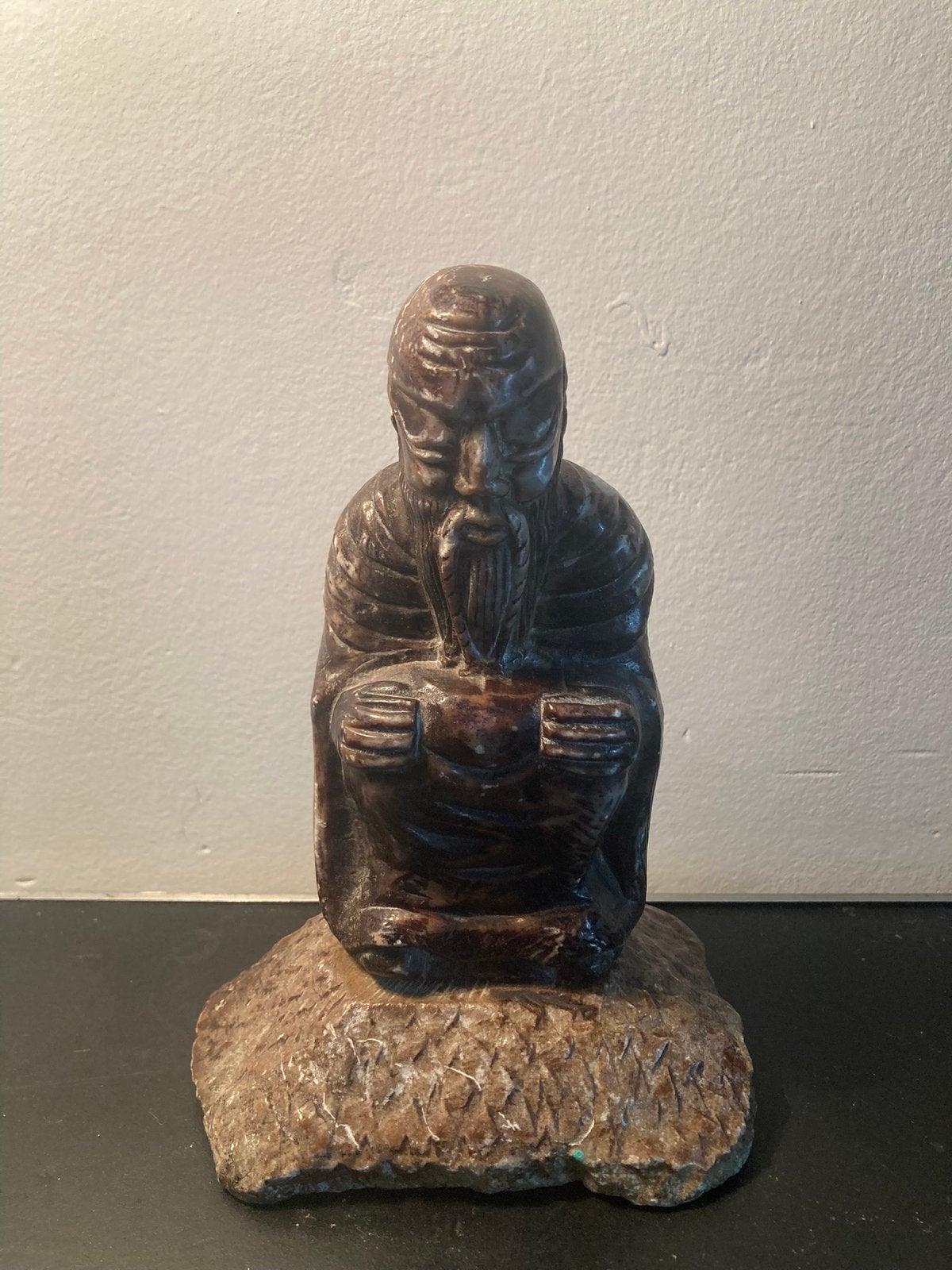 Stenen Chinees beeldje, Steen/keramiek, Ophalen of Verzenden, Zo goed als nieuw, 19 cm