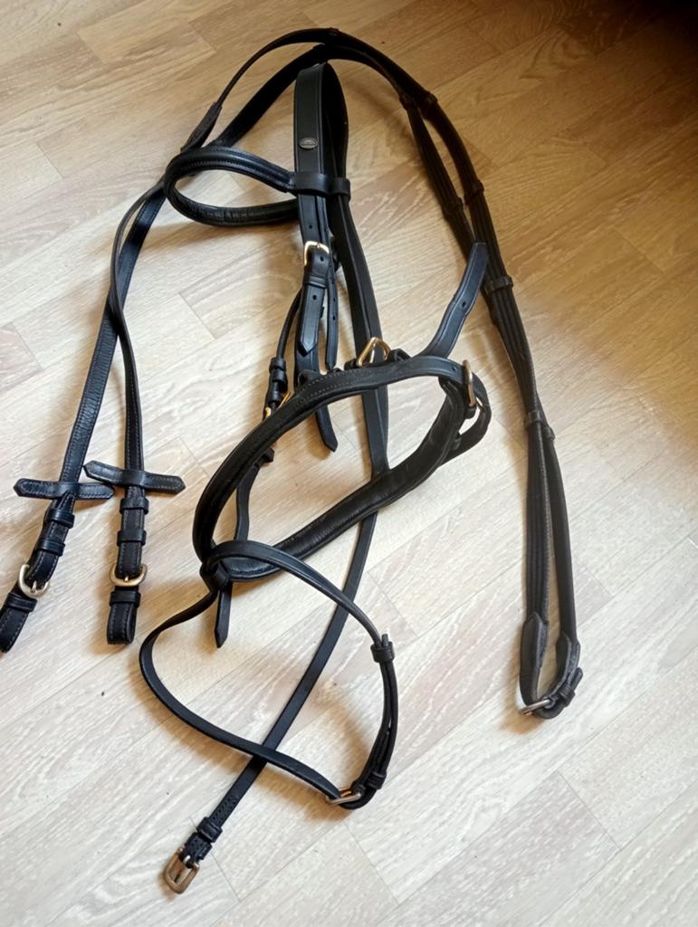 Mooi zwart Kalvade hoofdstel mt full, Ophalen of Verzenden, Dressuur