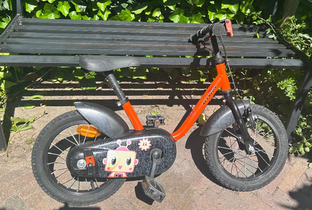 Kinderfiets BTWIN 12 inch, Ophalen, Zijwieltjes, Gebruikt, Minder dan 16 inch
