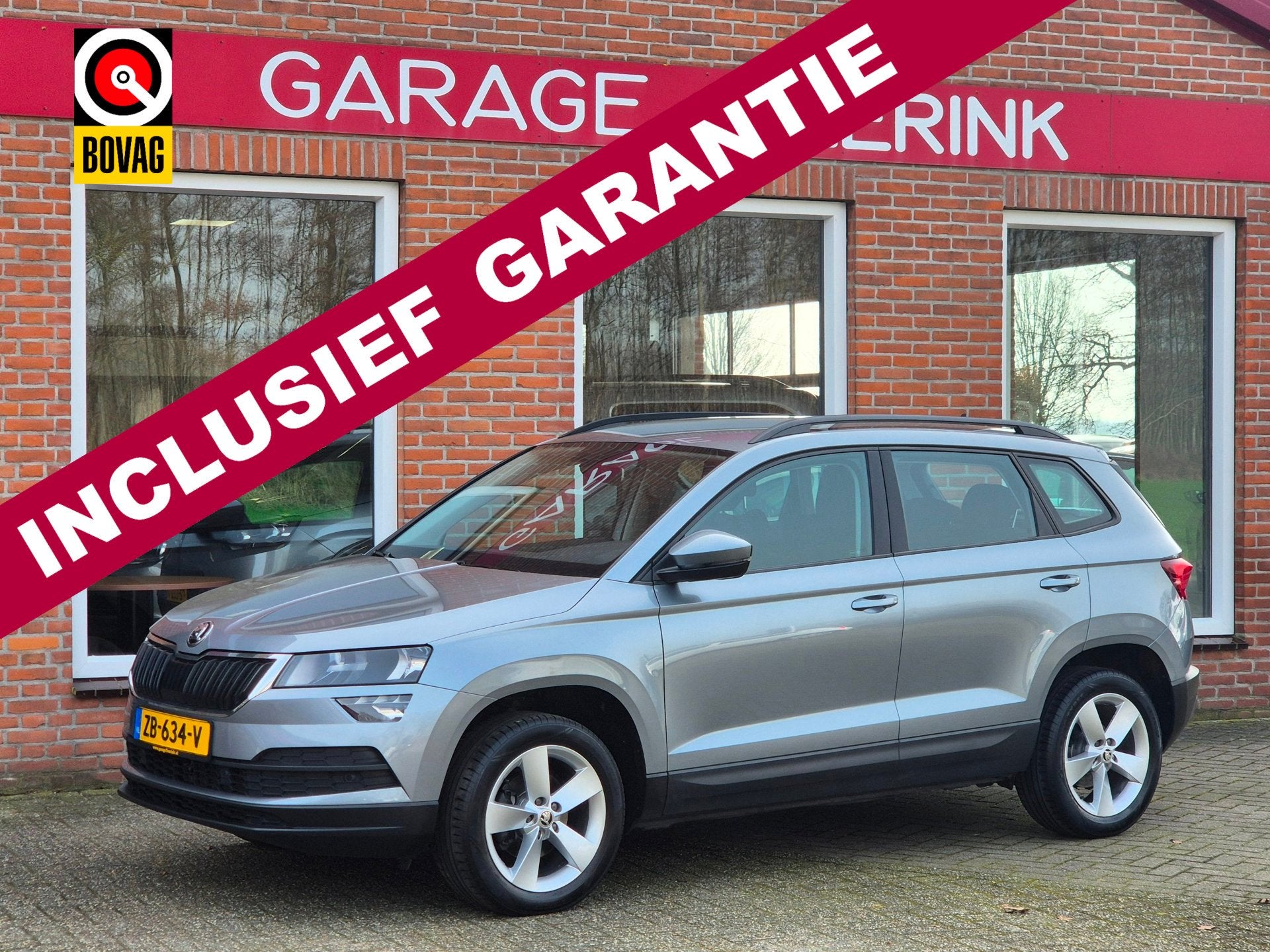 Skoda Karoq 1.0 TSI Ambition Business 116PK 5drs clima, crui, Auto's, Voorwielaandrijving, Stof, Gebruikt, Euro 6