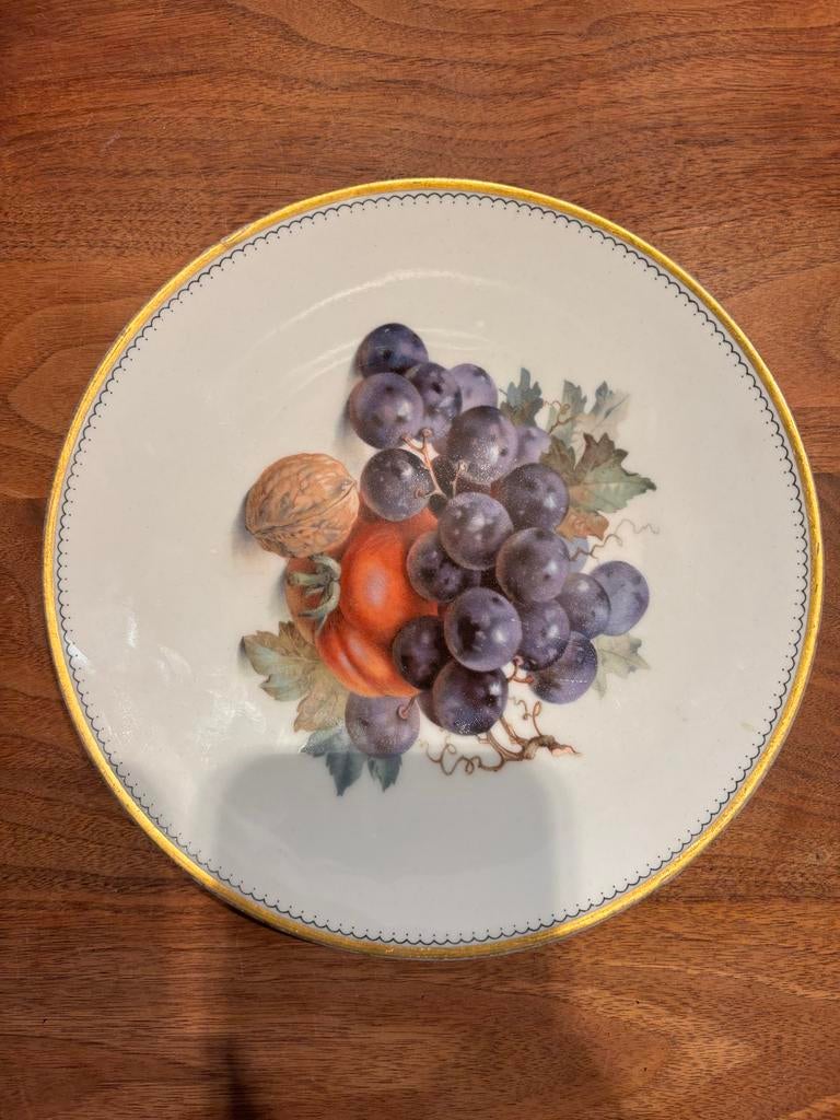 Bauscher Weiden Porseleinen Bord met Fruitdecoratie, Ophalen of Verzenden