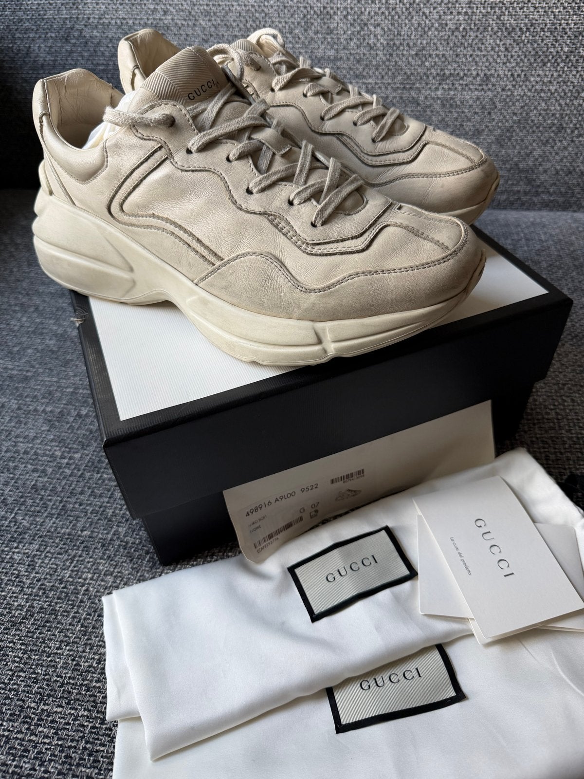 Gucci Rhyton Daddy Sneakers - Maat 41 - Perfecte staat, Kleding | Heren, Schoenen, Wit, Ophalen of Verzenden, Sneakers of Gympen