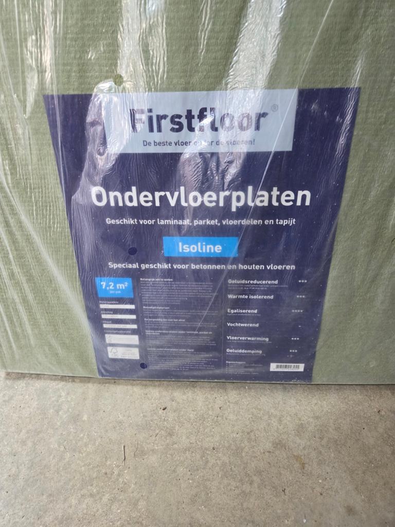 Firstfloor Isoline Ondervloerplaten 7,2 m², Huis en Inrichting, Stoffering | Vloerbedekking, Ophalen, Overige typen, Nieuw, Minder dan 10 m²