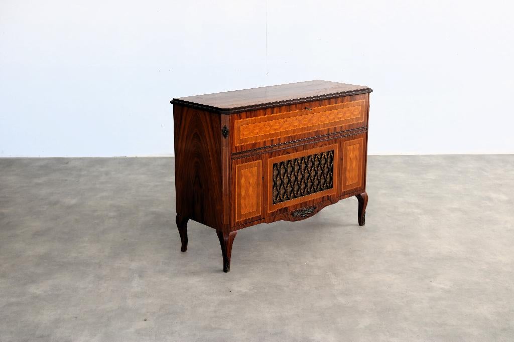 vintage leeg audiomeubel | kast | jaren 50 | Zweeds, Gebruikt, ., ., Minder dan 100 cm