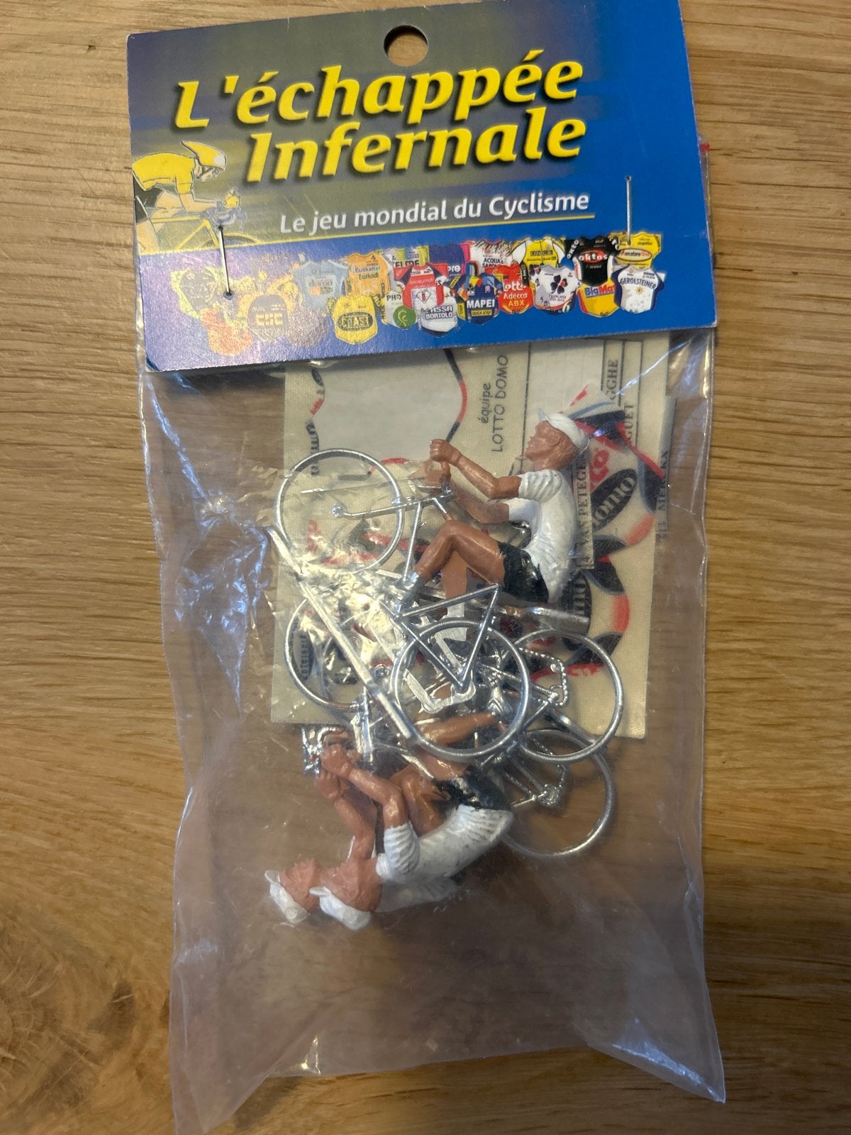 L'échappée Infernale wielrenners met stickers Lotto Domo, Verzamelen, Ophalen of Verzenden, Zo goed als nieuw