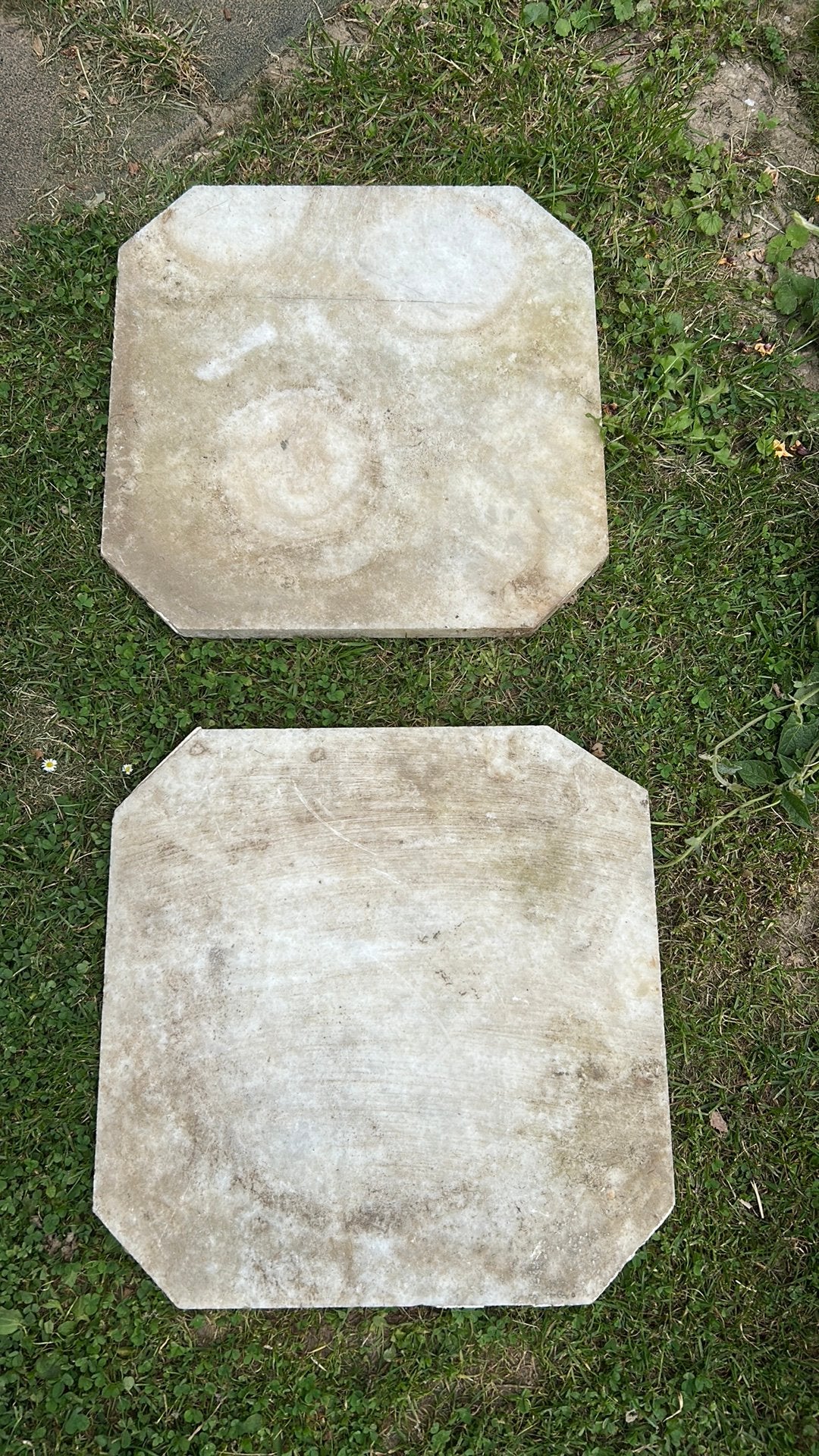 3 marmer marmeren bladen gebruikte staat 35 x 35,5, Ophalen of Verzenden, Gebruikt