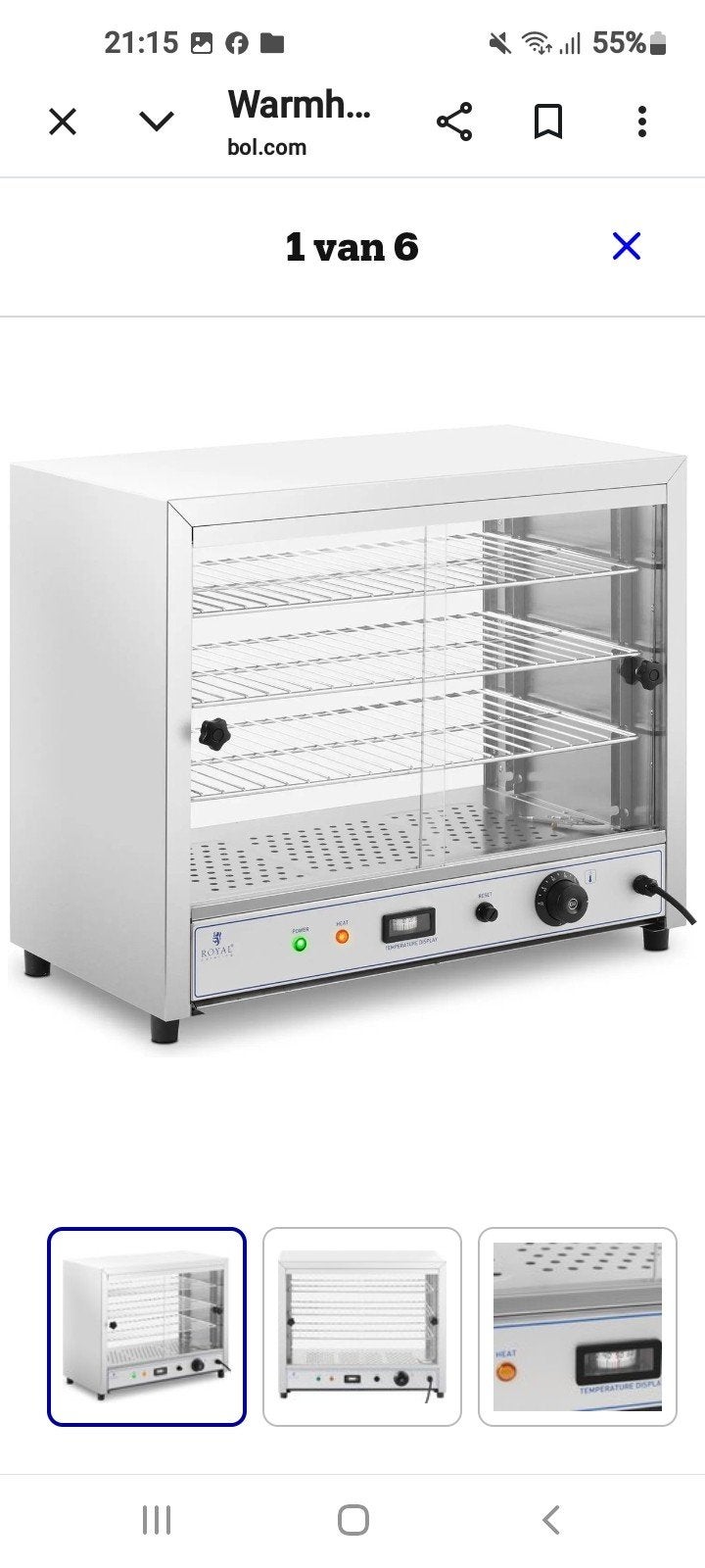 Warmhoud kast Royal Catering, Ophalen, 50 tot 100 cm, Zo goed als nieuw, Minder dan 100 cm