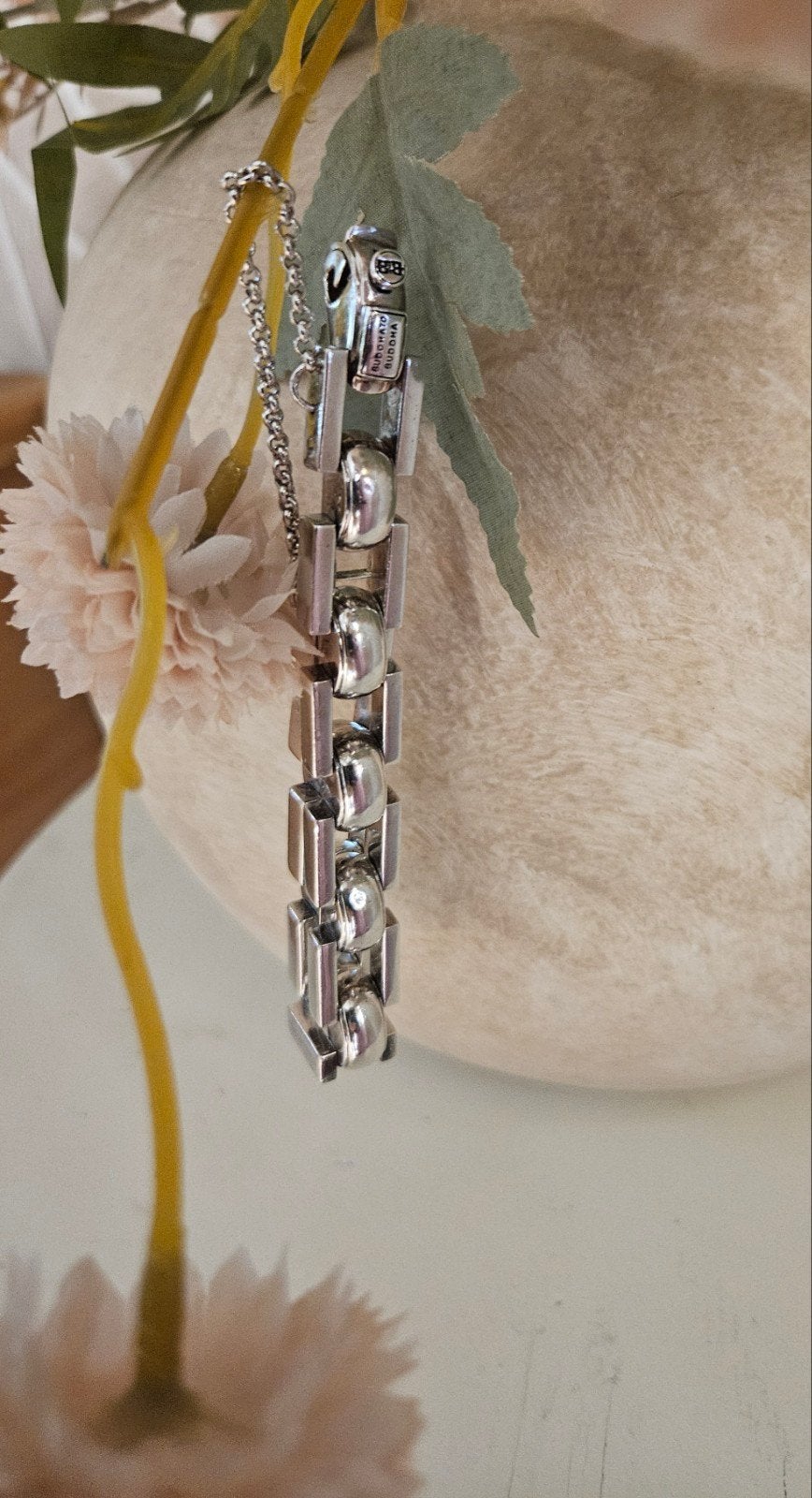 Batul buddha to buddha  21 cm, Sieraden, Tassen en Uiterlijk, Armbanden, Ophalen of Verzenden, Zo goed als nieuw, Zilver, Zilver