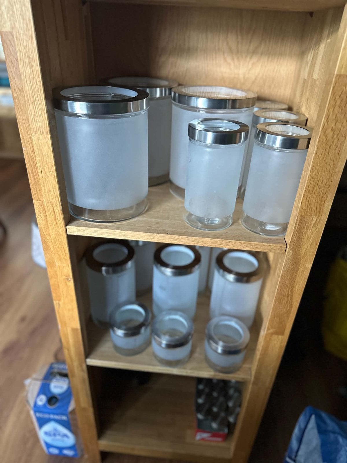 Grote set IKEA voorraadpotten (16 stuks), Ophalen, IKEA, Voorraadpot, Wit