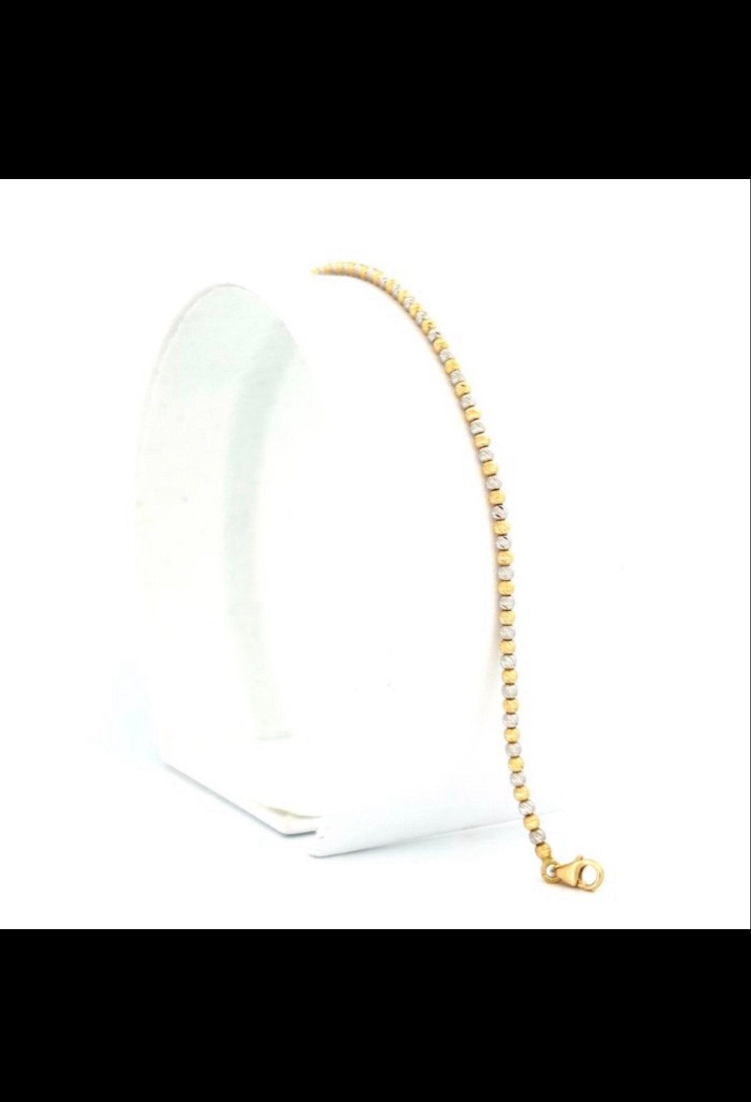 18 Karaat Wit- & Geelgouden verstelbare armband, Ophalen of Verzenden, Zo goed als nieuw, Wit, Goud