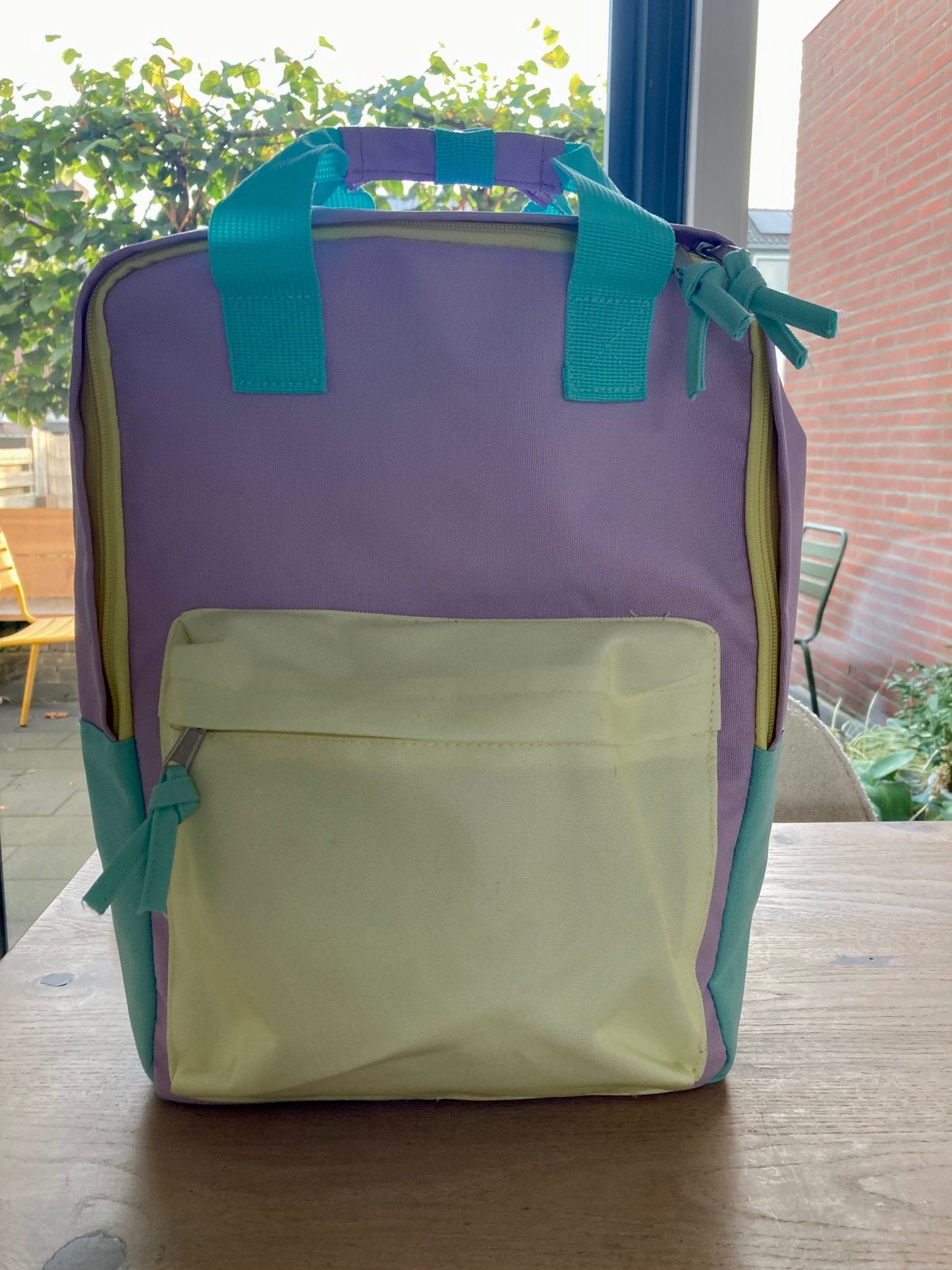 Rugzak / Schooltas in pastelkleuren Hema ZGAN, Rugtas, Paars, 40 tot 50 cm, Ophalen of Verzenden
