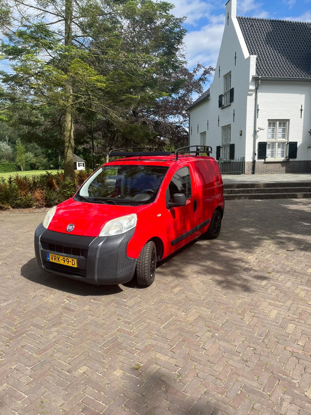 Fiat Fiorino 1.4 8v 75pk 2012 Rood, Auto's, Voorwielaandrijving, Stof, Zwart, 400 kg
