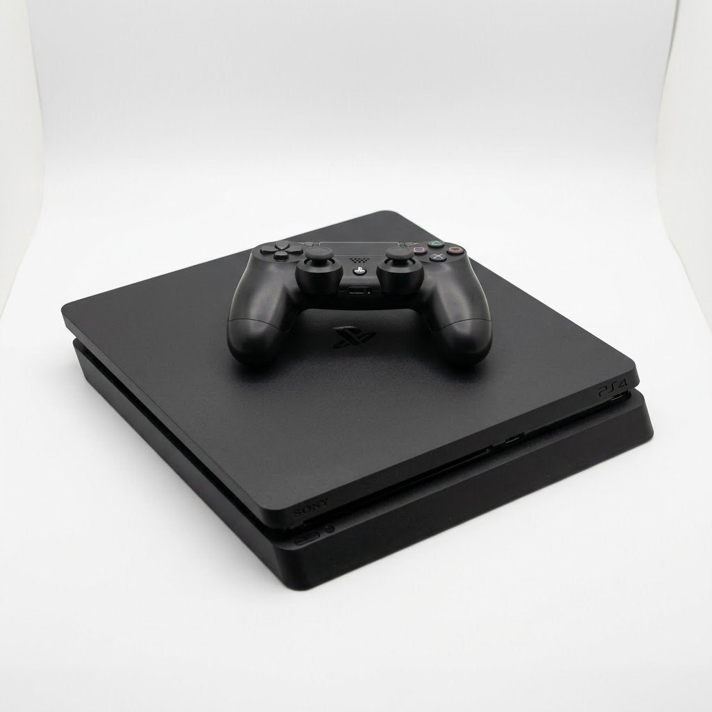 Sony PlayStation 4 Slim + Originele DualShock Controller m, Ophalen, Zo goed als nieuw, Met 1 controller, Slim