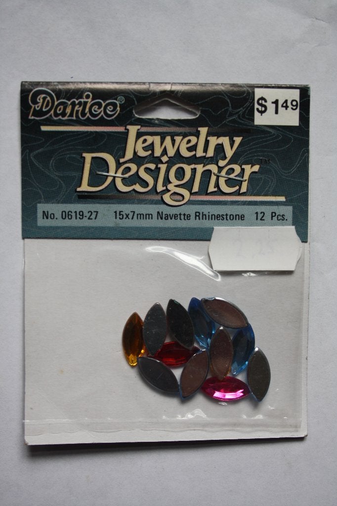 5 pakjes Jewelry Disigner navette plaksteentjes 15x7mm, Ophalen of Verzenden, Nieuw, Overige typen
