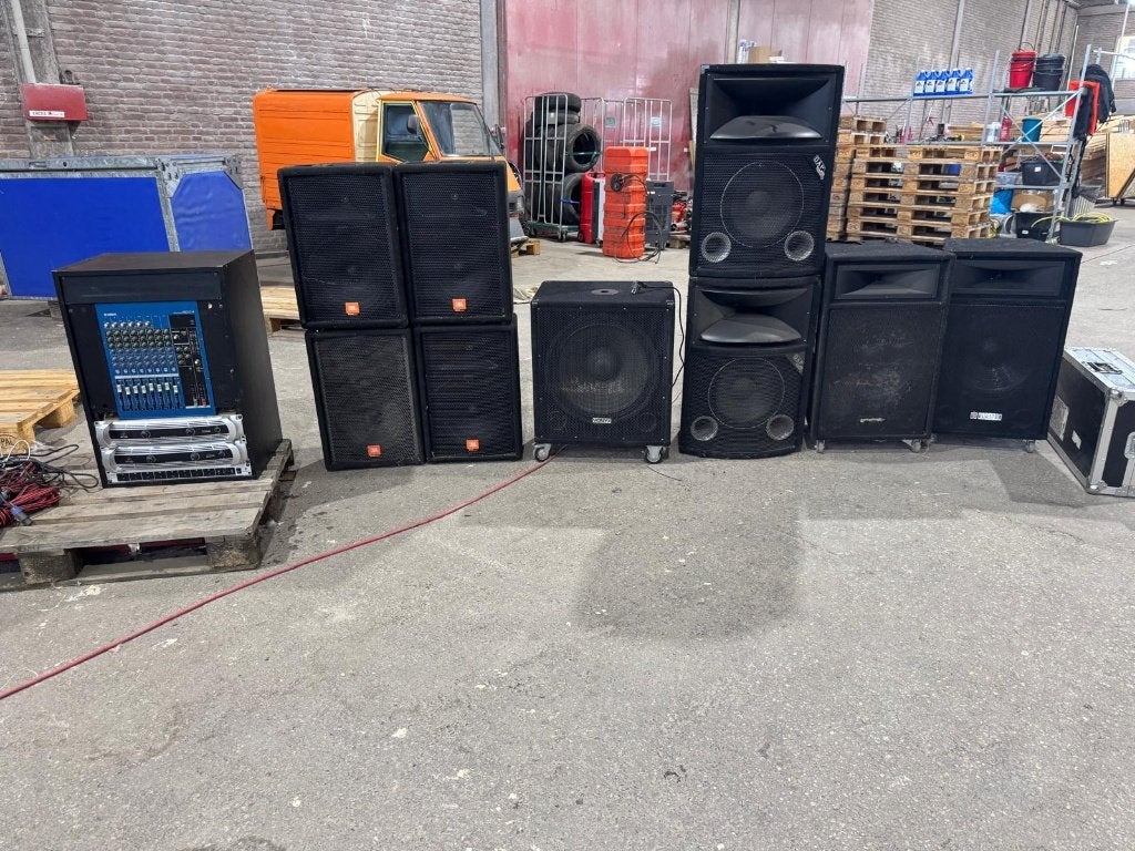 Geluidsinstallatie – JBL, Vonyx, SoundFactor, rack & kabels, Muziek en Instrumenten, Ophalen, Gebruikt