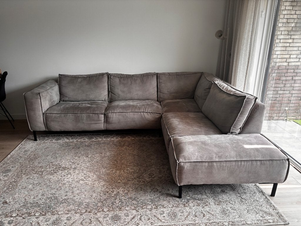 Hoekbank loungebank grijs Haco 280 x 230 cm, Huis en Inrichting, Banken | Bankstellen, Ophalen, 250 tot 300 cm, Gebruikt, Hoekbank