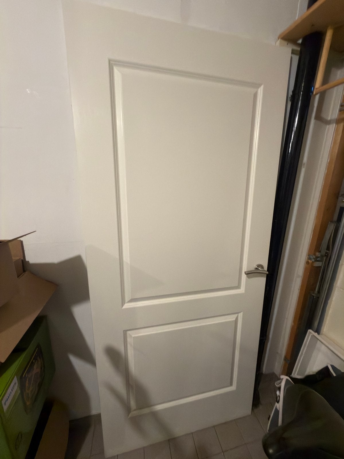 Opdekdeur wit 93x211 cm, Ophalen, Gebruikt, 80 tot 100 cm, Binnendeur