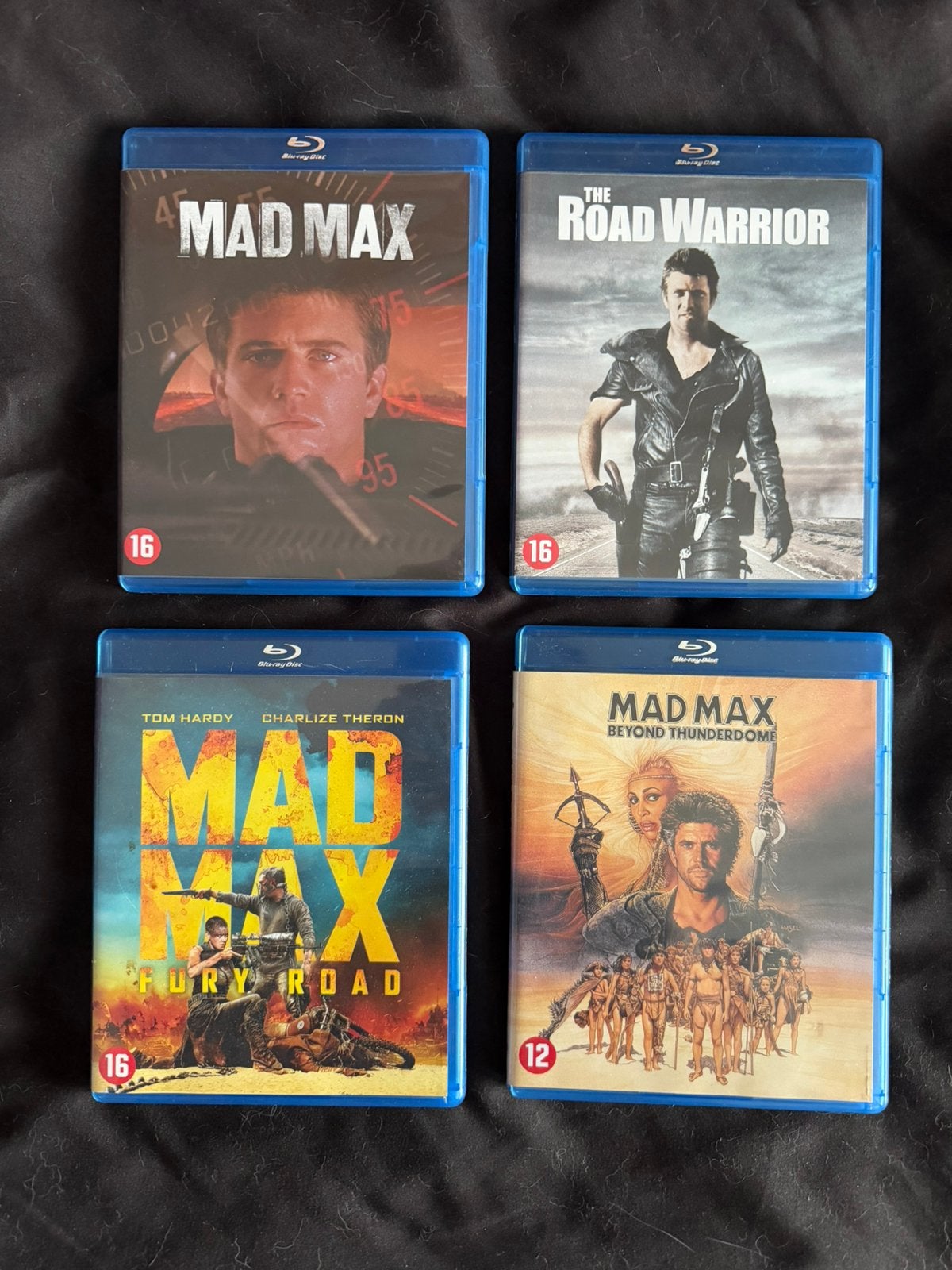 Mad Max 1-4 quadrilogie Mel Gibson/Tom Hardy bluray’s, Ophalen of Verzenden, Zo goed als nieuw, Actie