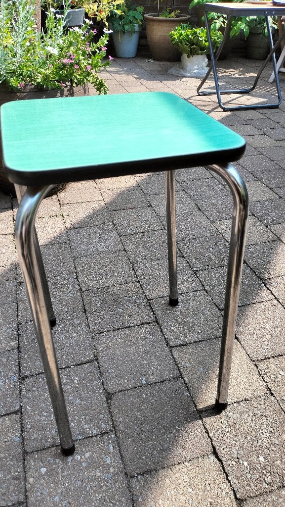 Vintage formica keuken krukje groen, Ophalen of Verzenden, Huis en Inrichting