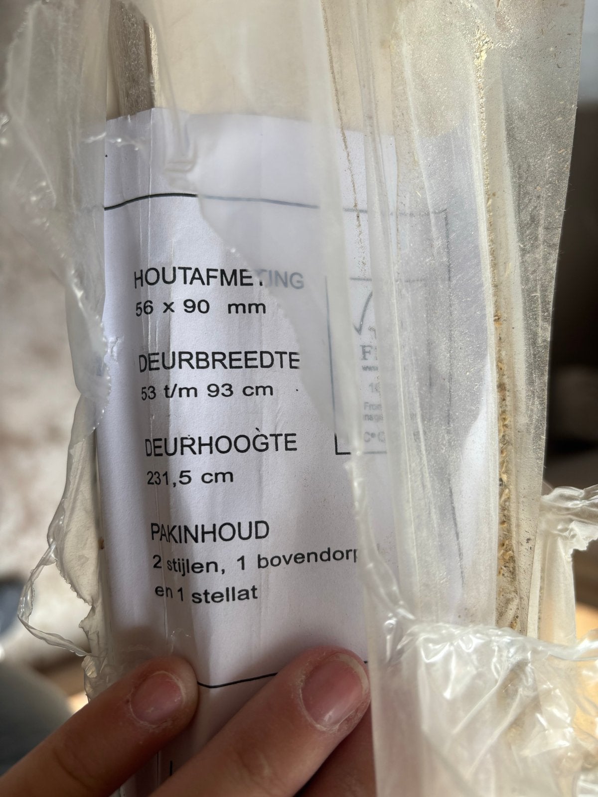 Nieuwe HardHouten Deurkozijn, Ophalen, 80 tot 100 cm, 215 cm of meer, Binnendeur
