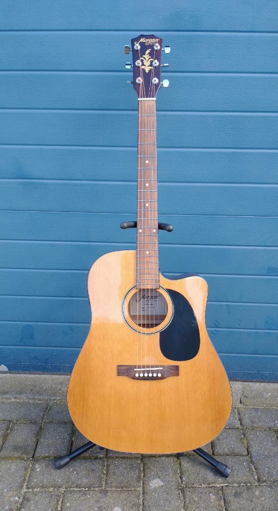 Morgan W-104CEN incl gigbag, Ophalen, Gebruikt, Western- of Steelstringgitaar, Met (piezo-)element