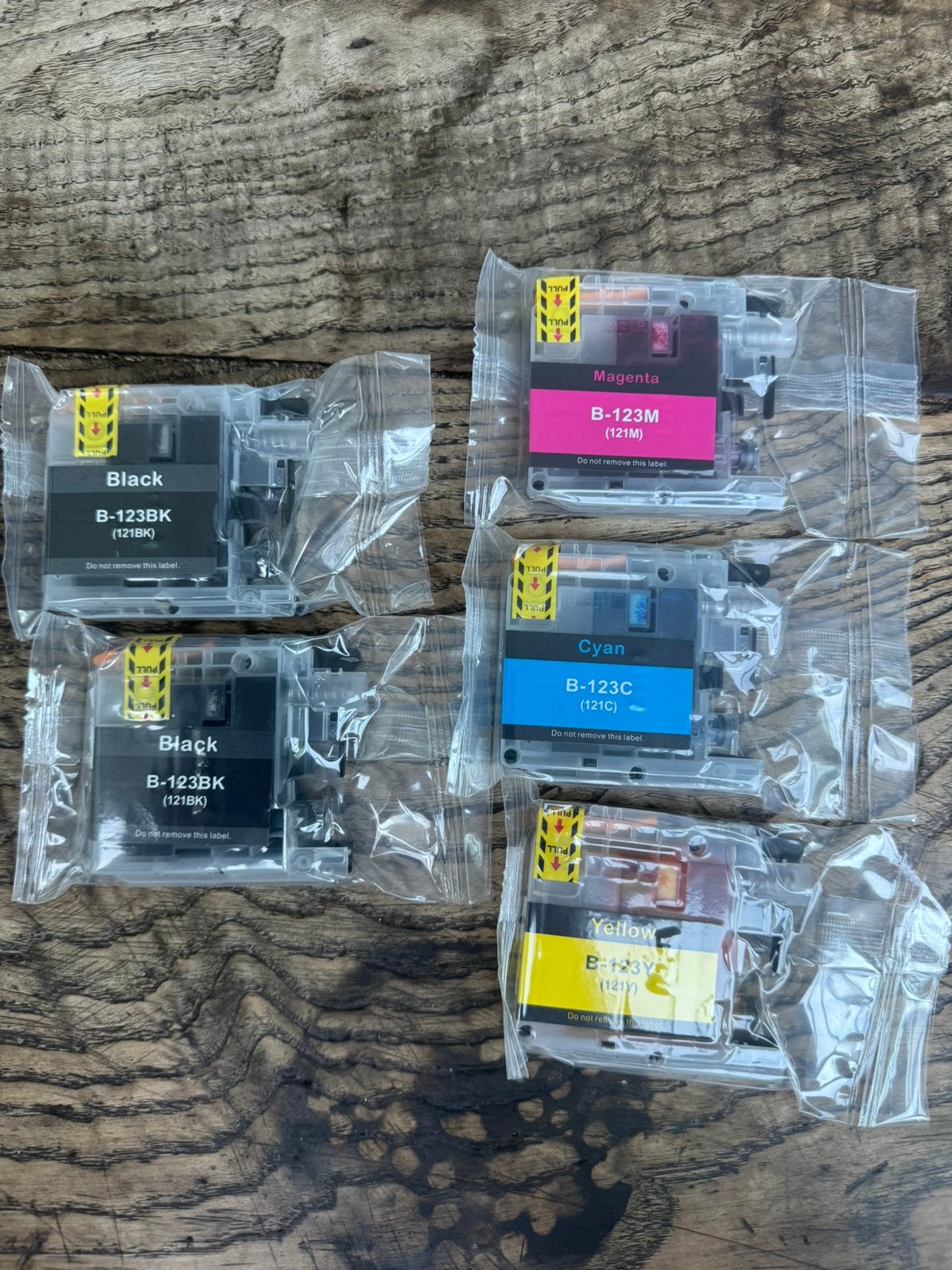 Brother LC121/LC123 inktcartridges (huismerk) nieuw, 5 stuks, Ophalen of Verzenden, Zo goed als nieuw