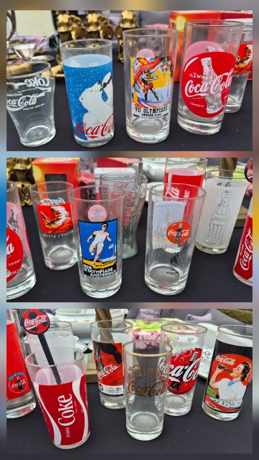 Verzameling Oude Coca Cola glazen 21 stuks, Ophalen of Verzenden, Zo goed als nieuw, Frisdrankglas